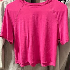 lululemon athletica Short Sleeve Crewneck Top in Hot Pink